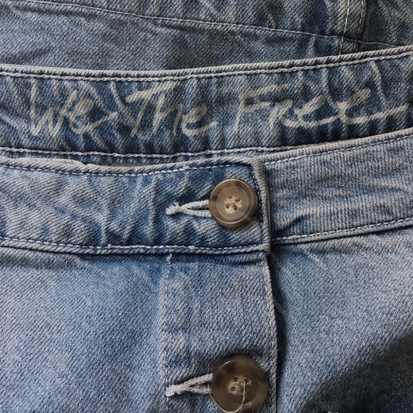 WE the Free | Free People Denim Skirt Button Front High Rise Don't get me wrong - Picture 8 of 15